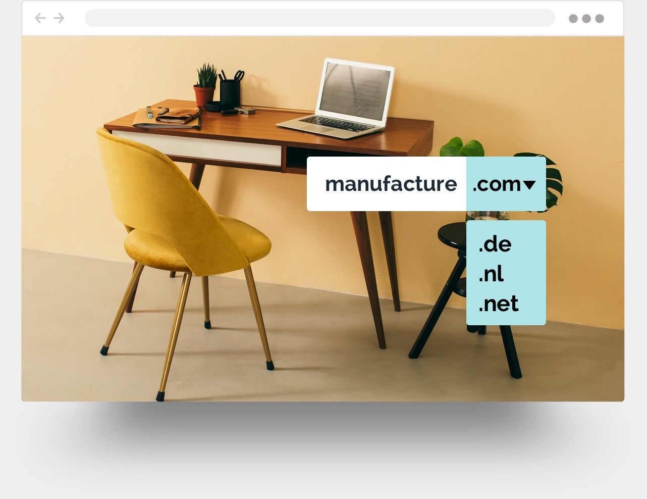 Example of a furniture website built with Jimdo.