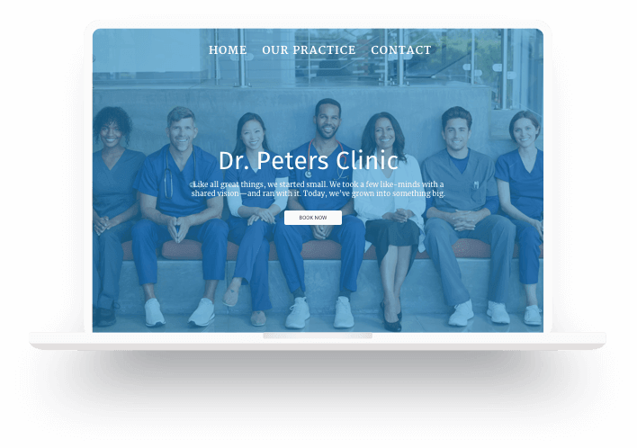 A Jimdo website example for healthcare businesses.
