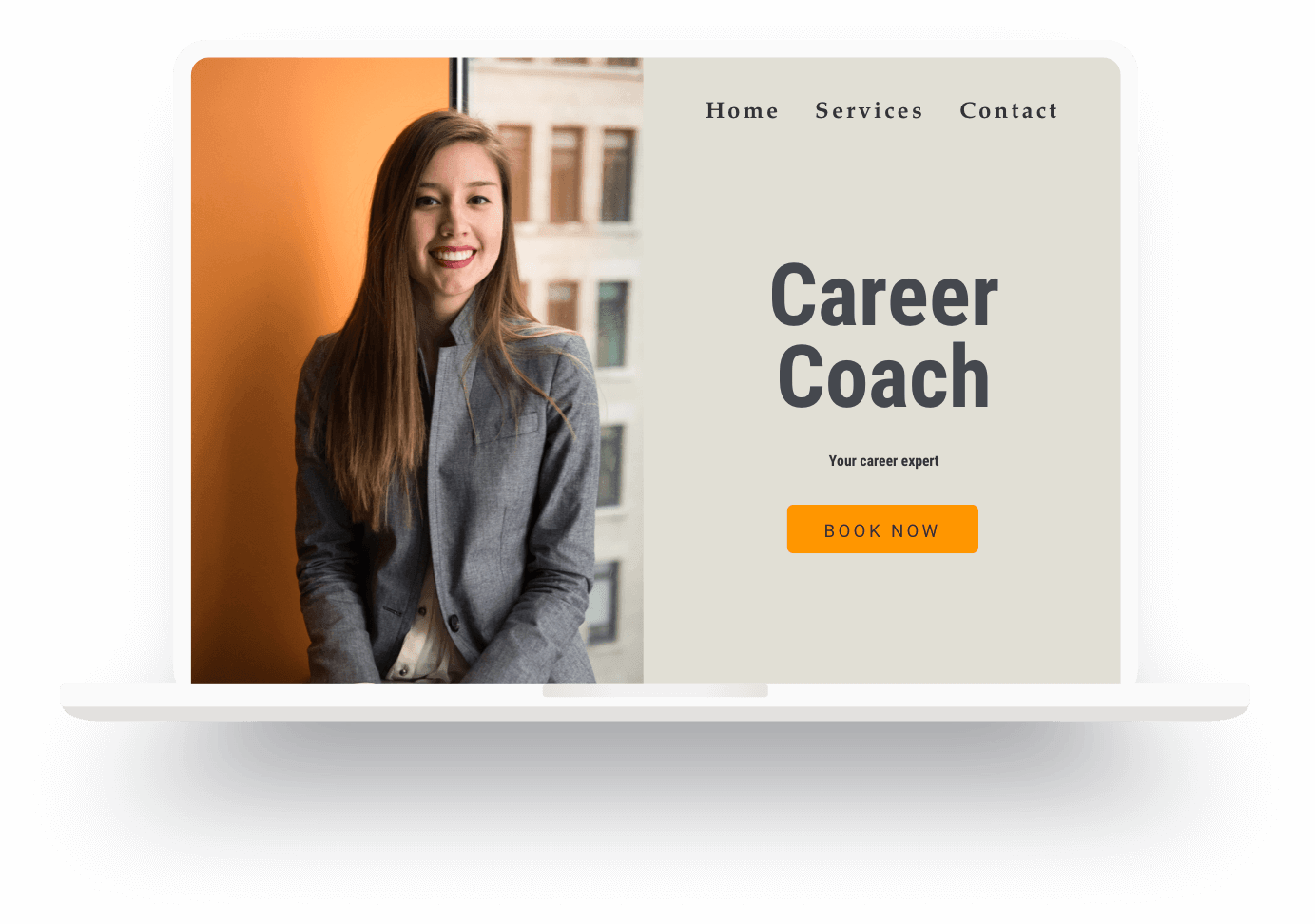 An example of a career coaching website made with Jimdo