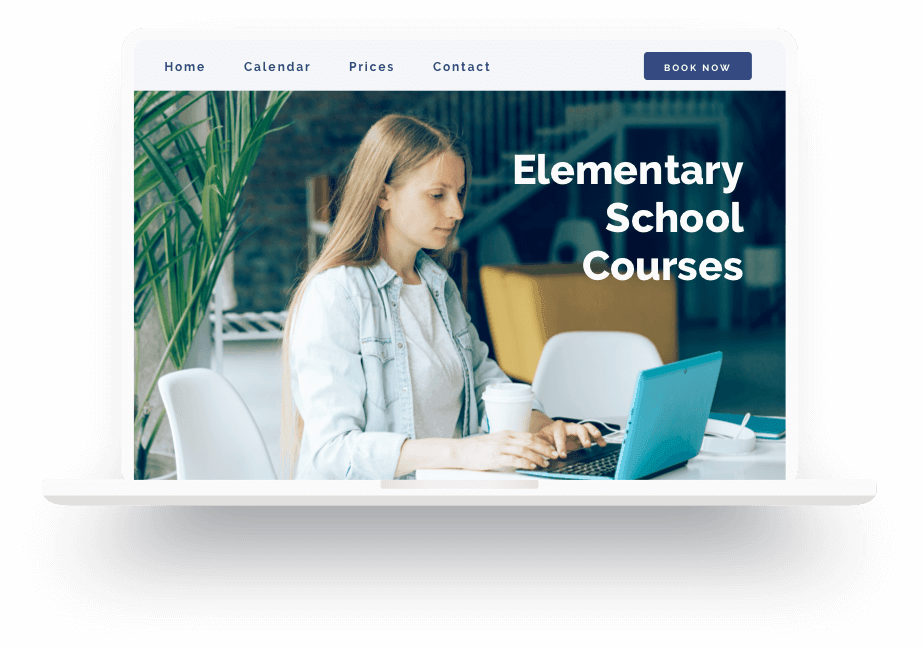 Example of a school classroom website built with Jimdo