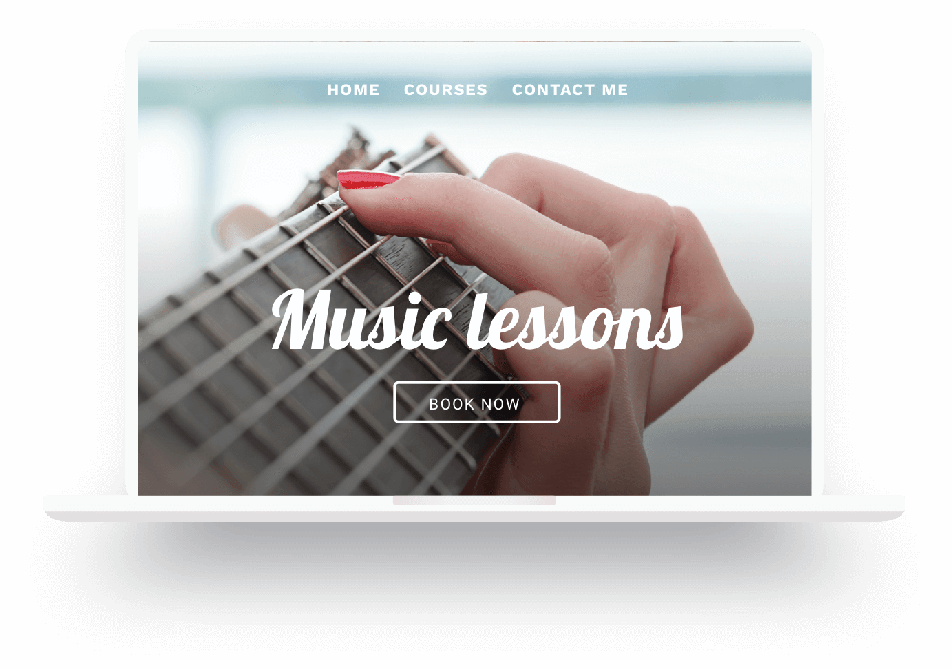 Example of a music teacher's website built with Jimdo