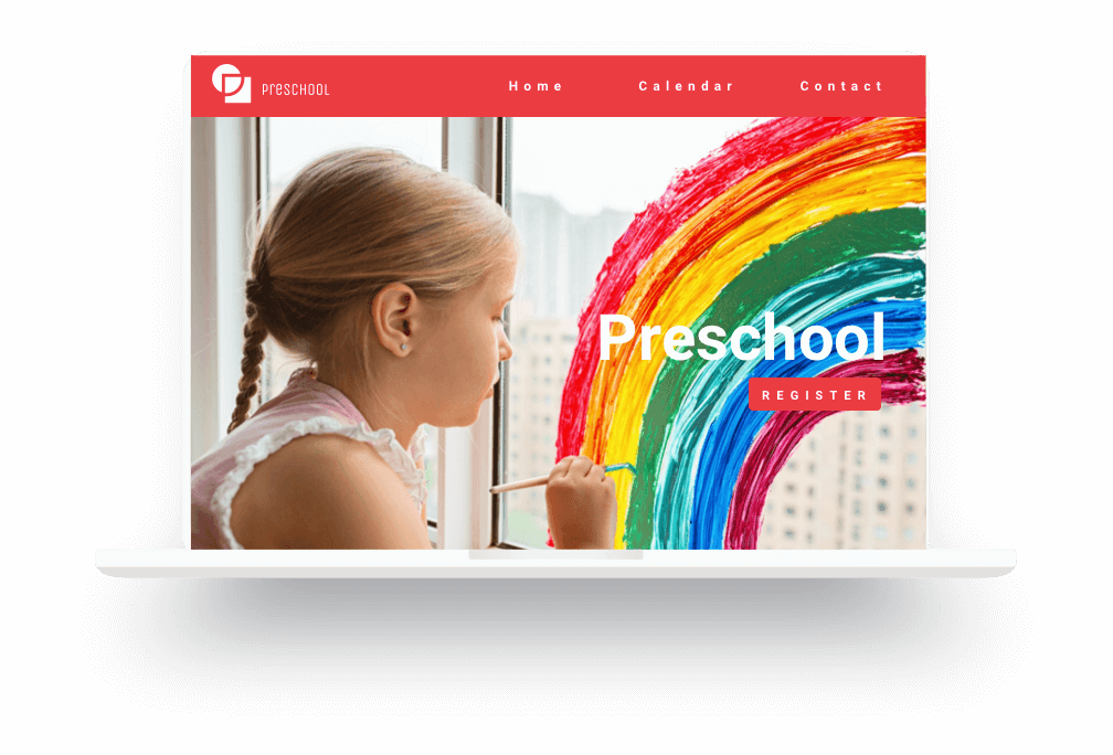 Example of a preschool teacher website built with Jimdo